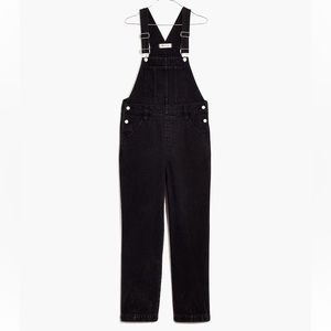 Madewell Straight Leg Overalls in Lunar Wash Black size Medium